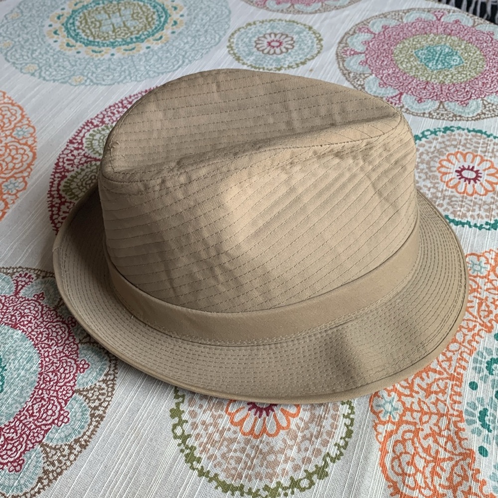 Vintage Dobbs 5th Avenue Tan Canvas Fedora 7 1/2